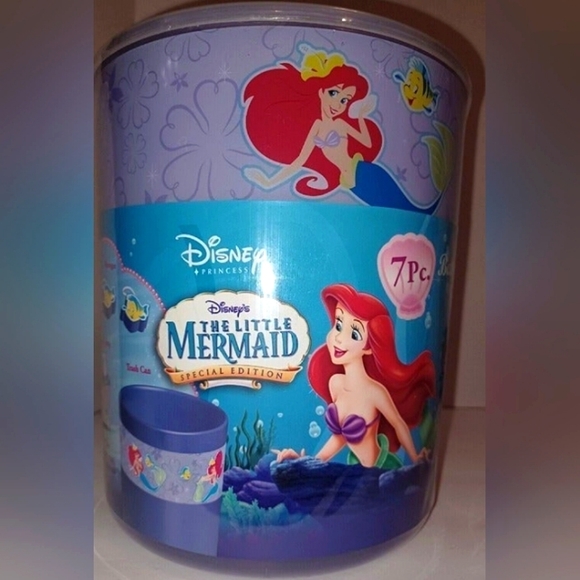 NEW 7 PCS BATHROOM SET DISNEY ARIEL LITTLE MERMAID SET - Picture 1 of 7